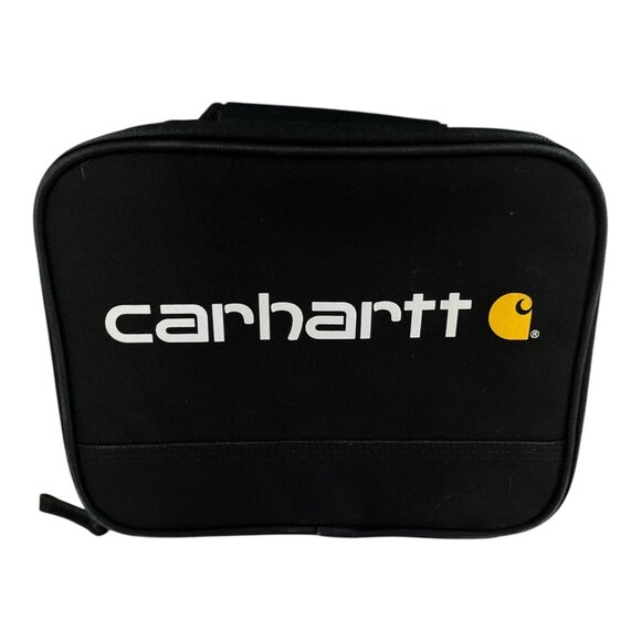 Carhartt Insulated Lunch Bag Cooler – Black Canvas with Logo, 10.5 x 8 x 3.5 - Picture 1 of 6